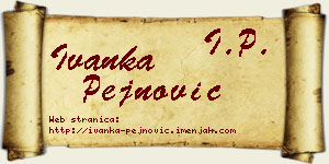 Ivanka Pejnović vizit kartica